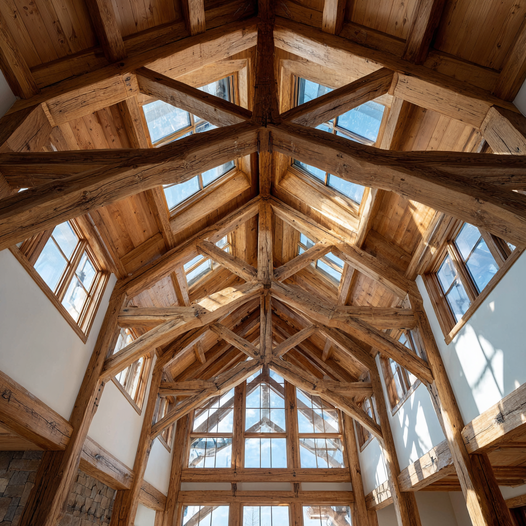 custom architectural wood framing interior